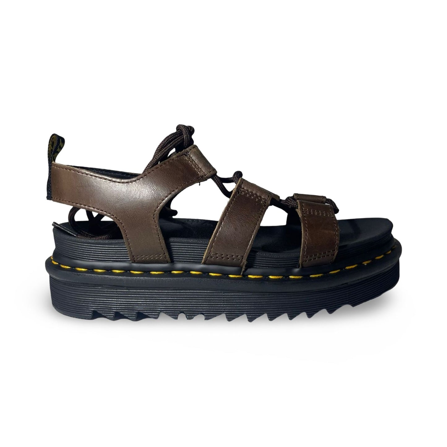 Dr. Martens Nartilla Illusion Leather Gladiator Sandals (Dark Brown)