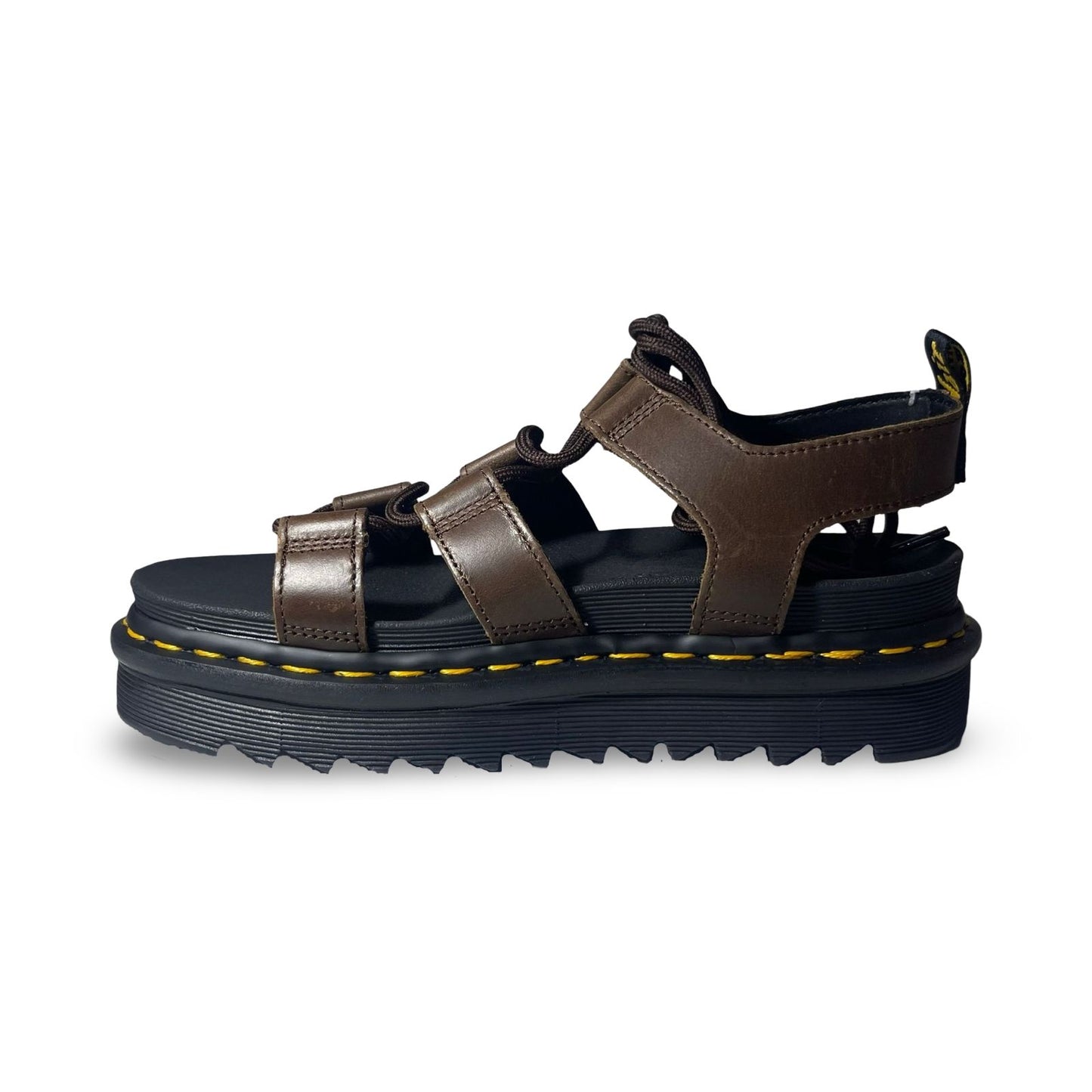 Dr. Martens Nartilla Illusion Leather Gladiator Sandals (Dark Brown)